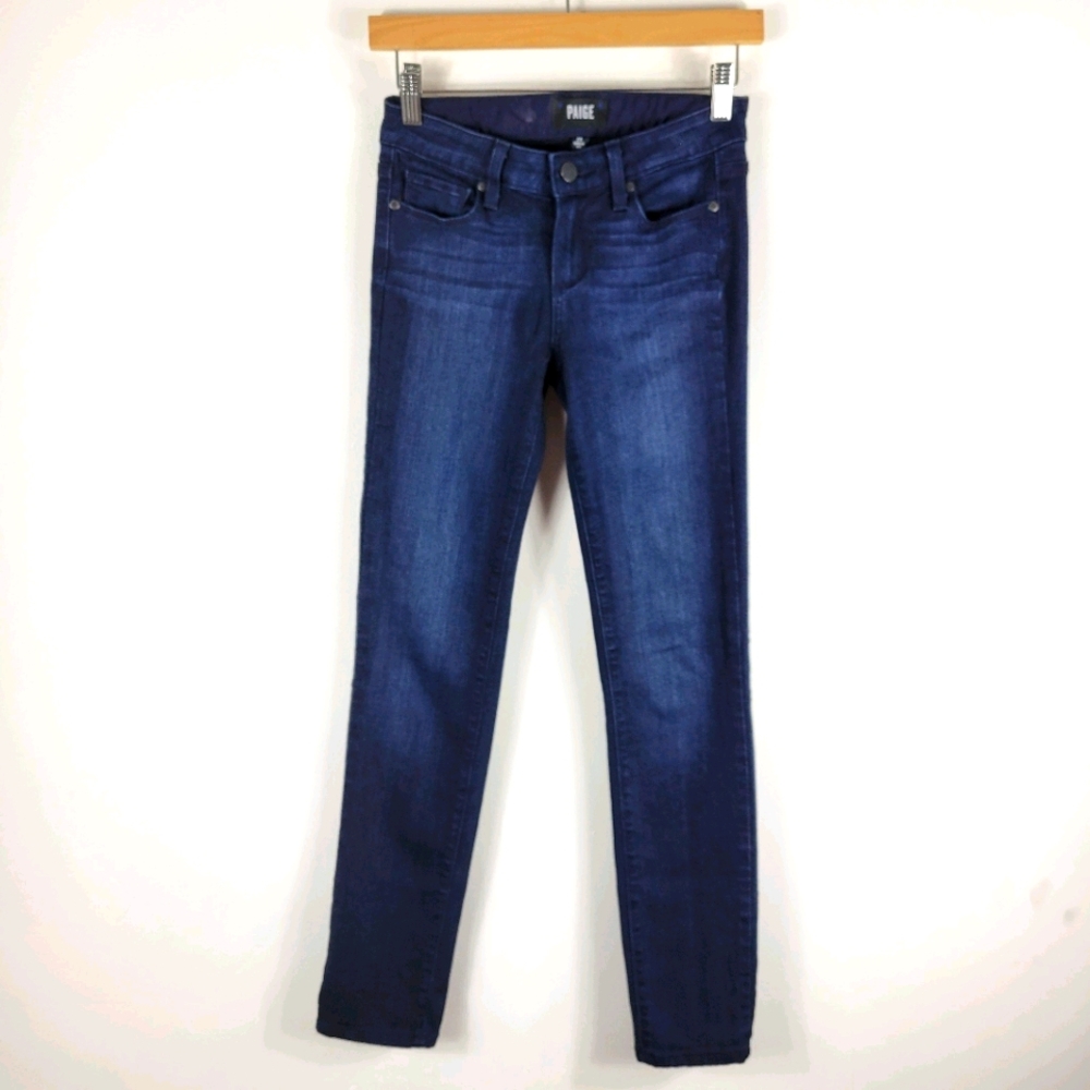 Paige Skyline Skinny Mid Rise Jeans Everdeen